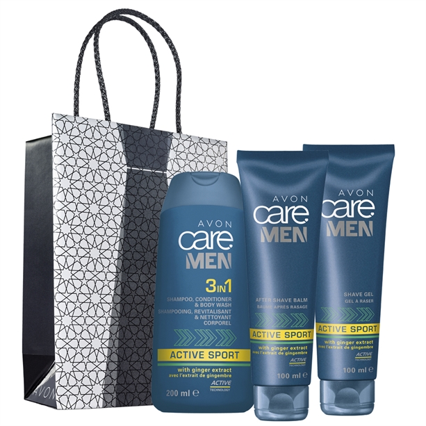 Catalog Avon - Set 3 produse Avon Care Men Active Sport - Punga cadou El Set 3 produse Avon Care Men Active Sport - Punga cadou El - Catalog Avon