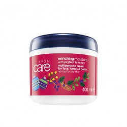 Crema 3 in 1 pentru corp, fata si maini Avon Care cu iaurt si miere editie de Craciun