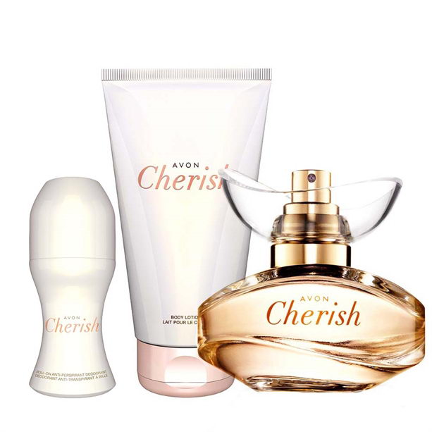 Set Apa de parfum, Lotiune de corp si Deodorant cu bila Avon Cherish - Catalog Avon
