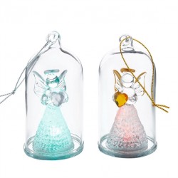 Set de 2 decoratiuni LED in forma de ingeri