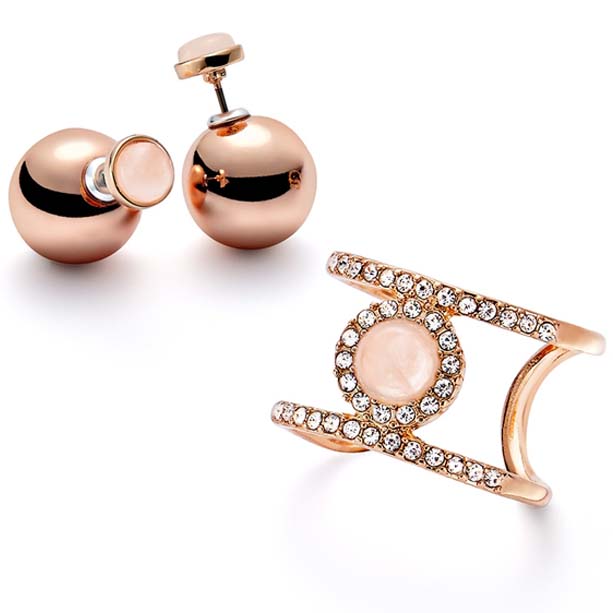 Set cercei si inel Vicky Roz Quartz - Catalog Avon