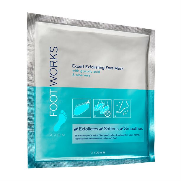 Catalog Avon - Sosete exfoliante cu acid glicolic si aloe vera Sosete exfoliante cu acid glicolic si aloe vera - Catalog Avon