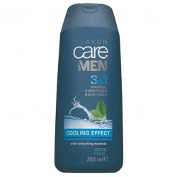 3 in 1 Sampon, balsam si gel de dus Avon Care Men Cooling Effect - 200 ml 