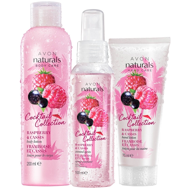 Catalog Avon - Set 3 produse Naturals cu zmeura si coacaze Set 3 produse Naturals cu zmeura si coacaze - Catalog Avon