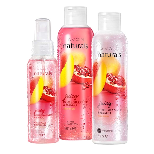 Catalog Avon - Set 3 produse Naturals cu rodie si mango Set 3 produse Naturals cu rodie si mango - Catalog Avon