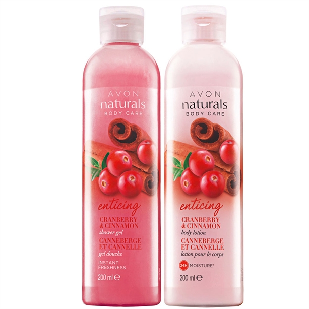 Set Gel de dus si Lotiune corp Naturals cu merisoare si scortisoara - Catalog Avon