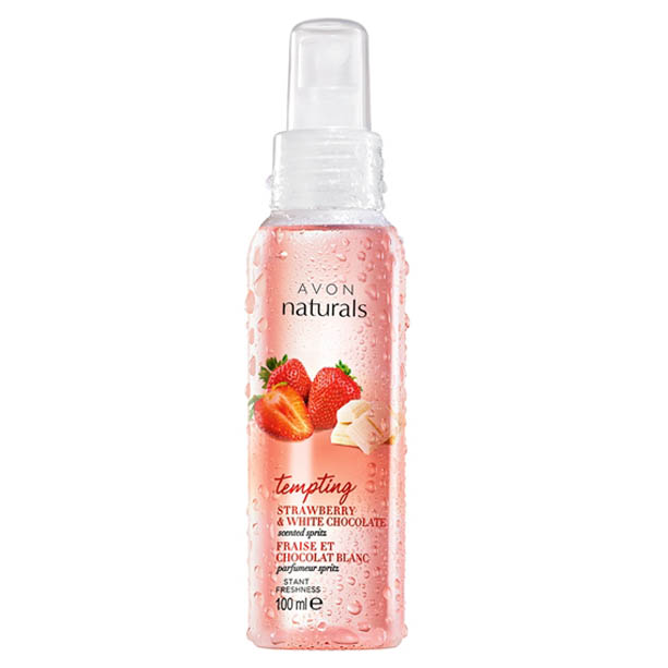 Spray de corp parfumat Naturals cu ciocolata alba si capsuni **** - Catalog Avon