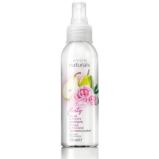 Catalog Avon - Spray de corp parfumat Naturals cu pere si bujor Spray de corp parfumat Naturals cu pere si bujor - Catalog Avon