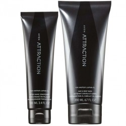 OS - Set Balsam dupa ras si Gel de dus pentru par si corp Avon Attraction pentru El