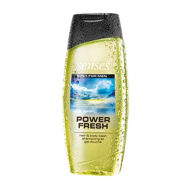 Catalog Avon - 2 in 1 Gel de dus pentru par si corp Senses Power Fresh 250 ml 2 in 1 Gel de dus pentru par si corp Senses Power Fresh 250 ml - Catalog Avon