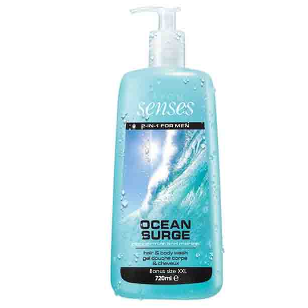Catalog Avon - Gel de dus pentru par si corp 2 in 1 Senses Ocean Surge 720 ml Gel de dus pentru par si corp 2 in 1 Senses Ocean Surge 720 ml - Catalog Avon