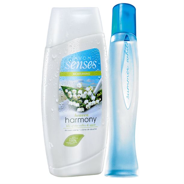 Set dimineata florala - Summer White si Senses Heaven Harmony - Catalog Avon