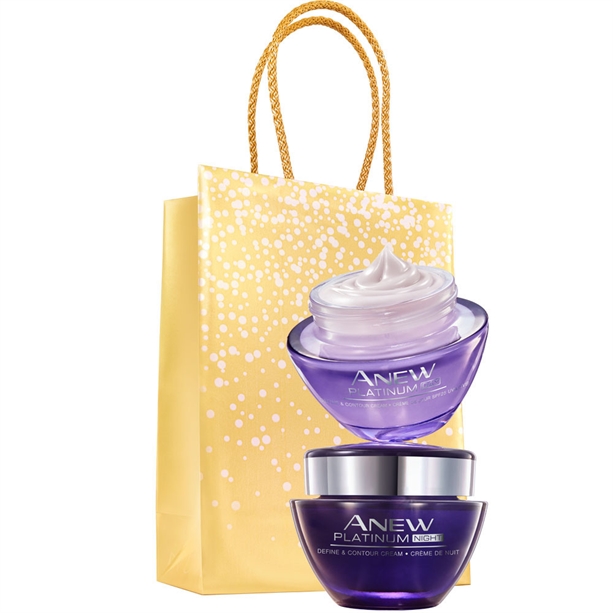 Catalog Avon - Set Crema de noapte si zi Anew Platinum si Punga cadou Avon Set Crema de noapte si zi Anew Platinum si Punga cadou Avon - Catalog Avon