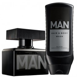Set Apa de toaleta si Gel de dus pentru par si corp Avon Man