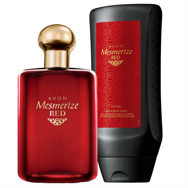 Catalog Avon - Set Apa de toaleta si Gel de curatare pentru par si corp Mesmerize Red pentru El Set Apa de toaleta si Gel de curatare pentru par si corp Mesmerize Red pentru El - Catalog Avon
