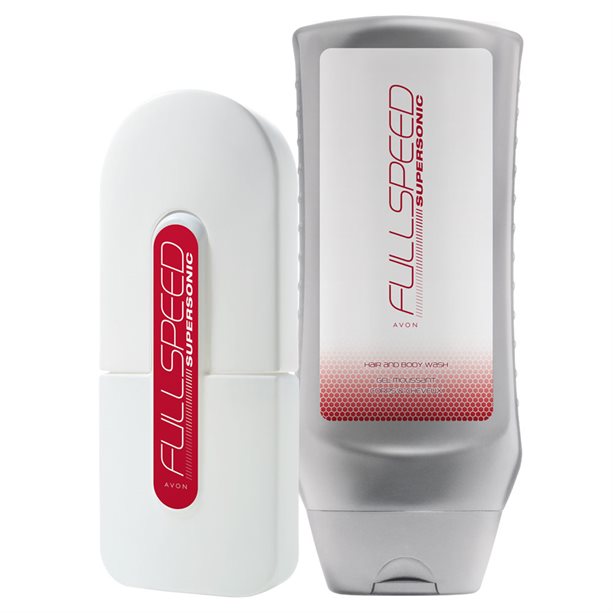 Set Apa de toaleta si Gel de dus si sampon Full Speed Supersonic - Catalog Avon