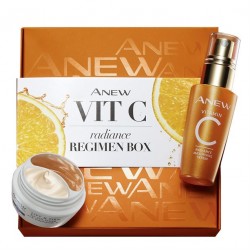 Set Cadou Ser pentru luminozitate cu Vitamina C si Crema duo in zona ochilor Anew