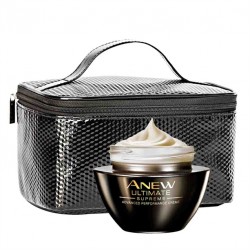 Set Crema Anew Ultimate Supreme 45+ si Geanta cosmetice - negru