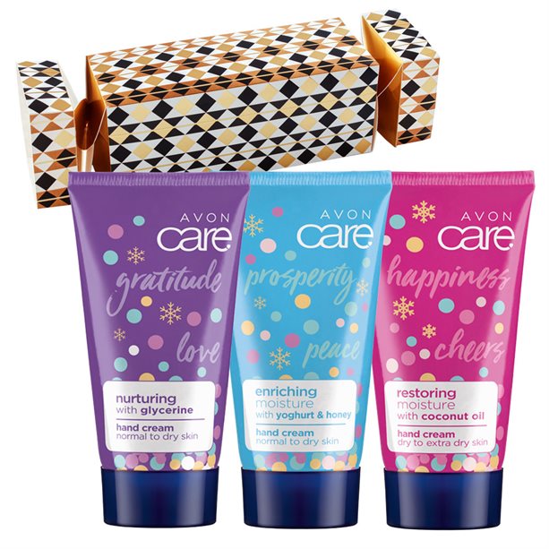 Catalog Avon - Set de 3 creme de maini Avon Care in cutie de cadou Set de 3 creme de maini Avon Care in cutie de cadou - Catalog Avon