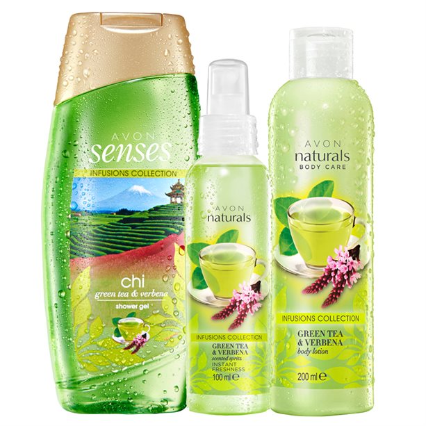 Set de 3 produse cu ceai verde si verbina - Catalog Avon
