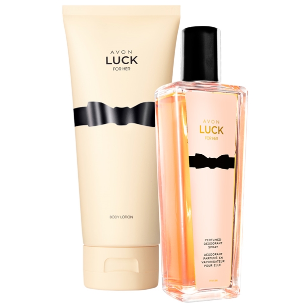 Catalog Avon - OS - Set Spray parfumat si Lotiune de corp Avon Luck pentru Ea OS - Set Spray parfumat si Lotiune de corp Avon Luck pentru Ea - Catalog Avon