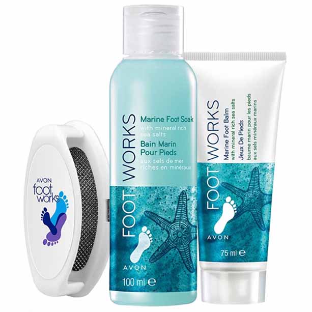 Catalog Avon - Set de 3 produse cu sare de mare pentru picioare Set de 3 produse cu sare de mare pentru picioare - Catalog Avon
