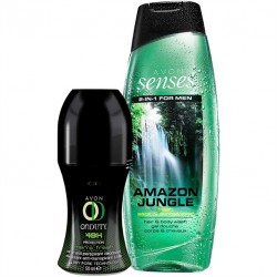 Set Gel de dus Senses Amazon Jungle si Deodorant cu bila On Duty Men Fresh 48h 