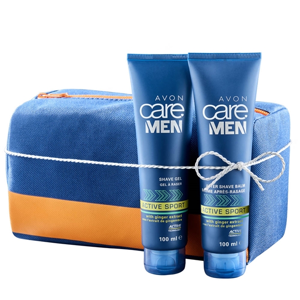 Catalog Avon - Set Gel de ras, Balsam dupa ras Avon Care Man Sport si Geanta cosmetice pentru barbati Set Gel de ras, Balsam dupa ras Avon Care Man Sport si Geanta cosmetice pentru barbati - Catalog Avon