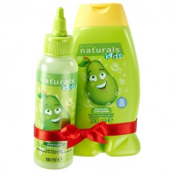 Set Gel de dus si spumant pentru copii si Vopsea pentru desene pe piele Playful Pear 
