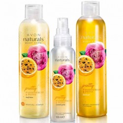Set 3 produse Naturals cu bujor si fructul pasiunii