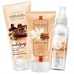Set 3 produse Naturals cu arome de vanilie si ciocolata