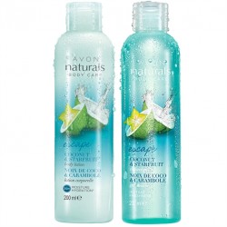 Set Gel de dus si Lotiune corp Naturals cu cocos si fruct-stea
