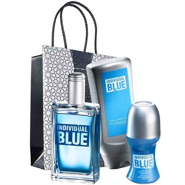Set 3 produse Individual Blue si Punga cadou Avon pentru EL - Catalog Avon