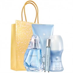 Set 4 produse Perceive si Punga cadou Avon - auriu