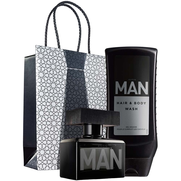 Catalog Avon - Set Apa de toaleta, Gel de dus Avon Man si Punga cadou Avon pentru EL Set Apa de toaleta, Gel de dus Avon Man si Punga cadou Avon pentru EL - Catalog Avon