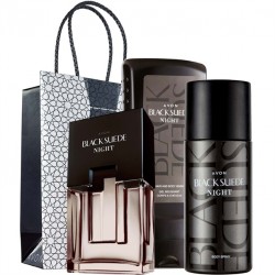 Set 3 produse Black Suede Night si Punga cadou Avon pentru EL
