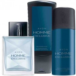 Set 3 produse Avon Homme Exclusive si Punga cadou Avon pentru EL