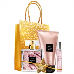 Set 3 produse Little Sequin Dress si Punga cadou Avon - auriu