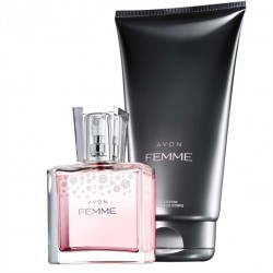Set mini-apa de parfum si lotiune Avon Femme
