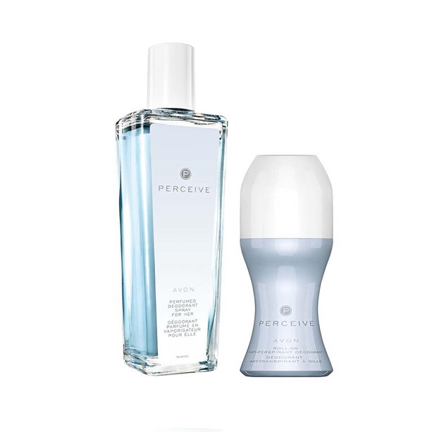 Set Spray parfumat si Deodorant cu bila Perceive - Catalog Avon